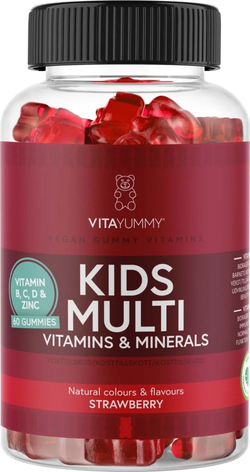 VitaYummy Kids Multi Strawberry 60 stk v:7042410 VitaYummy Kids Multi Strawberry 60 stk v:7042410