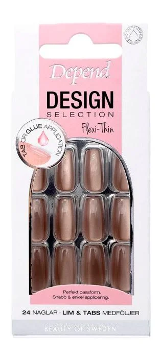 Depend Design Selection Royal Greige Short Coffin – 24 stk. v:1299819 Depend Design Selection Royal Greige Short Coffin – 24 stk. v:1299819