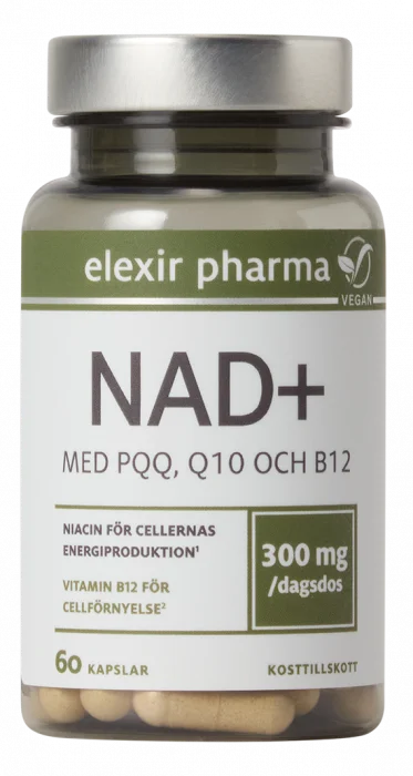 Elexir Pharma NAD+ 300 mg 60 kapsler v:8953963 Elexir Pharma NAD+ 300 mg 60 kapsler v:8953963