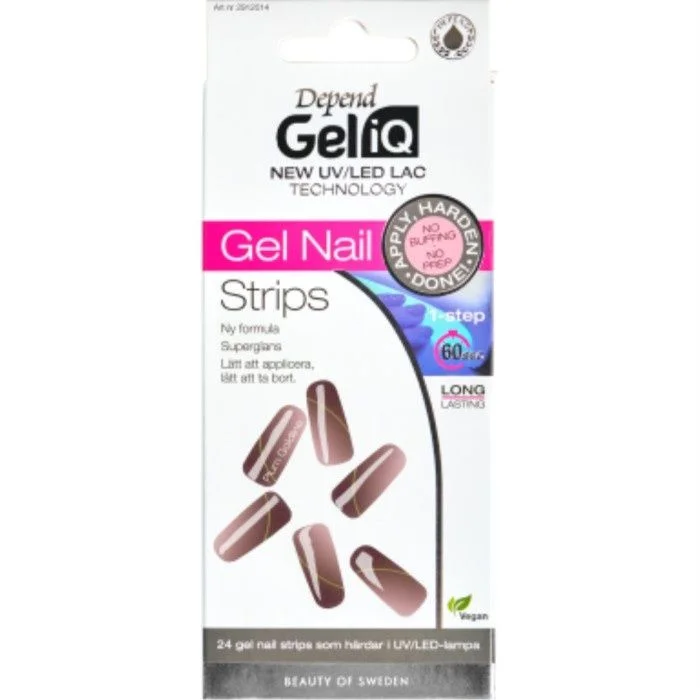 Depend Gel iQ gel nail strips plum goldline – gelnegler hjemme v:5981685 Depend Gel iQ gel nail strips plum goldline – gelnegler hjemme v:5981685