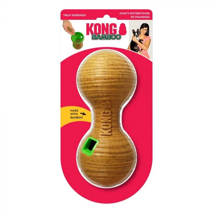 KONG Bamb Dbell Aktiveringsleke Hundeleke Brun M v:5651479