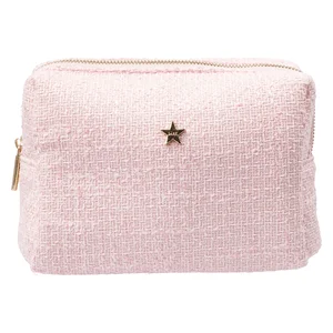 DARK Tweed Make-Up Pouch Small Cotton Candy v:9206766 DARK Tweed Make-Up Pouch Small Cotton Candy v:9206766