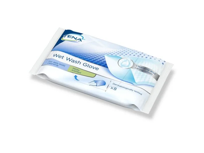 Tena Wet Wash Glove 8stk v:7448595