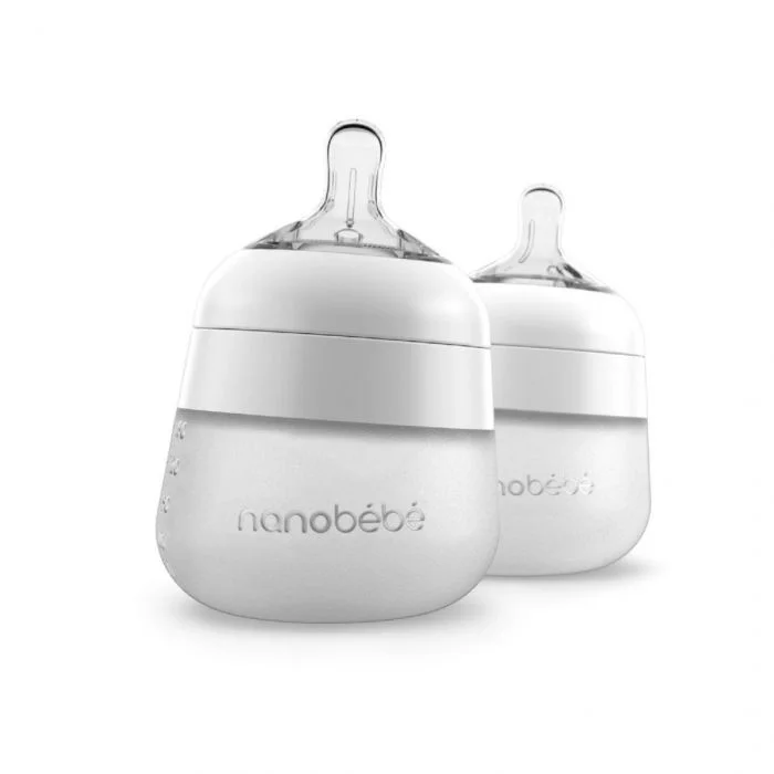 Nanobébé Flexy silikontåteflaske myk hvit 150 ml 2pk v:8862145 Nanobébé Flexy silikontåteflaske myk hvit 150 ml 2pk v:8862145
