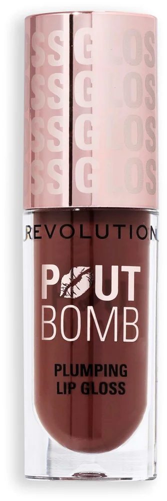 Revolution Beauty London Pout Bomb Plumping Gloss Espresso Cool Nude v:1927805