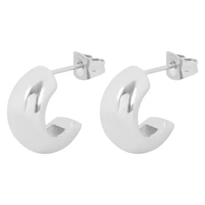 DARK Chunky Plain Creole Small Silver v:8310915 DARK Chunky Plain Creole Small Silver v:8310915